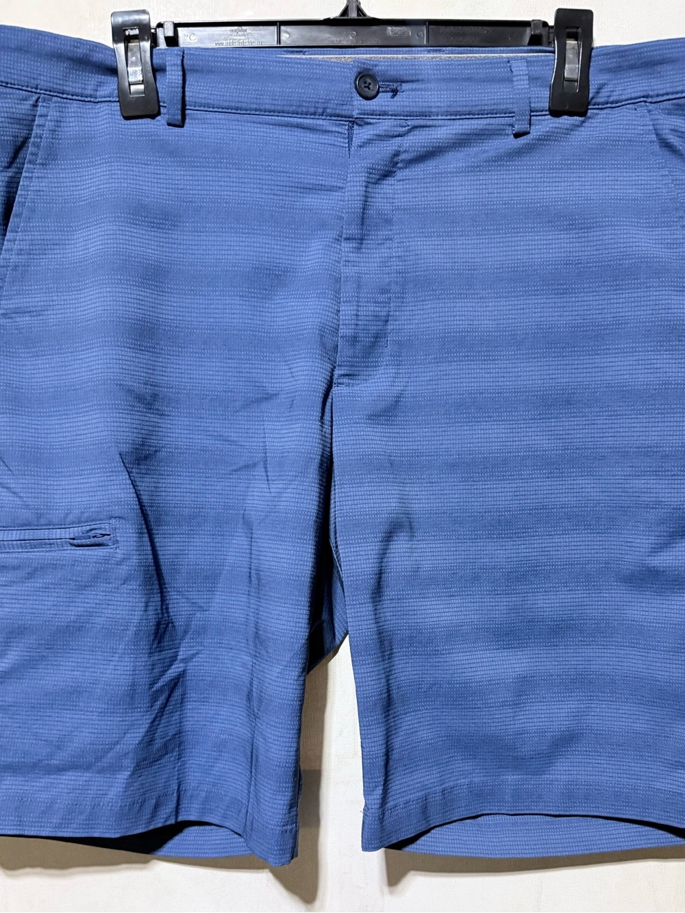 Greg Norman Blue Performance Shorts with Grey Waistband